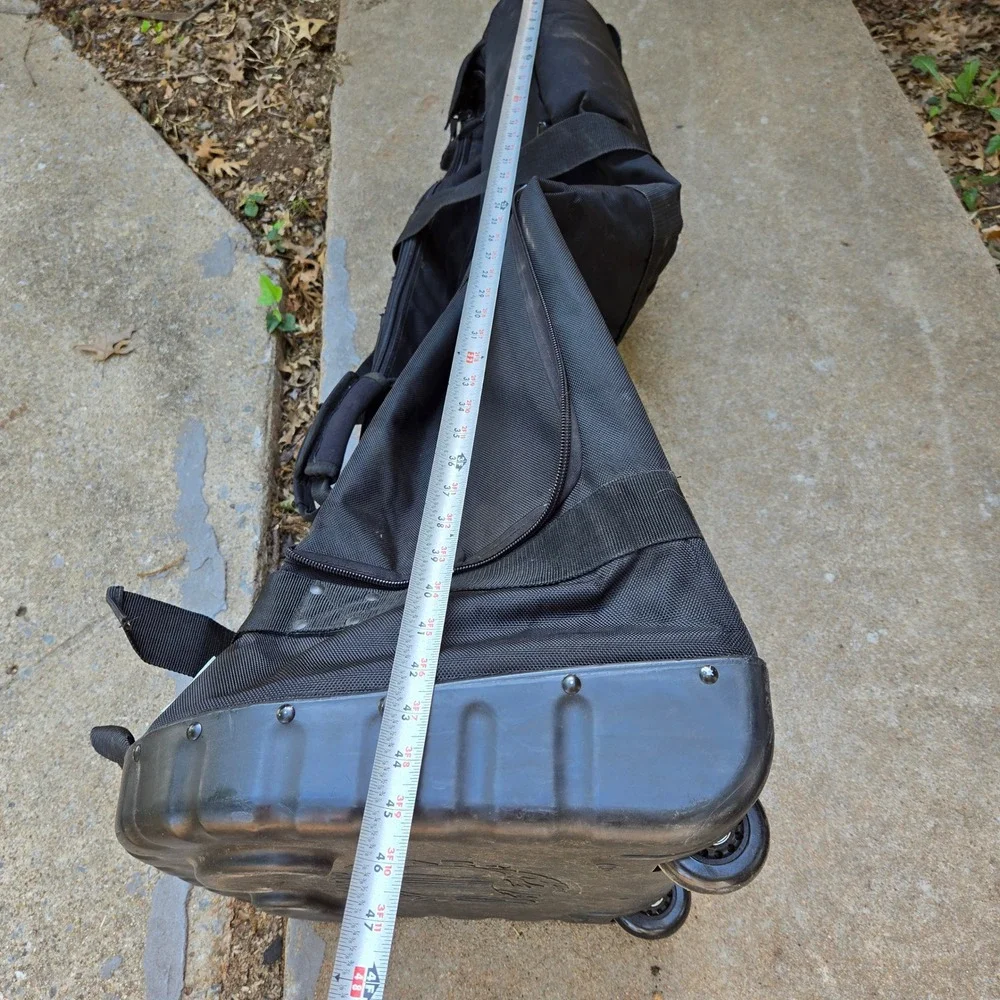 Armor Gear Rolling Golf Club Travel Bag Black Ballistic Nylon Hard Shell Base